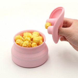 foldable mushie silicone snack cup containers with lid