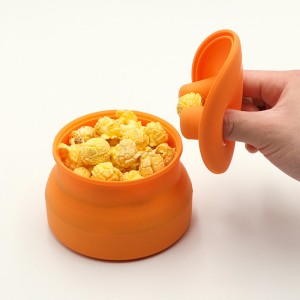 foldable mushie silicone snack cup containers with lid