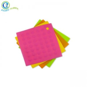 Factory made hot-sale Silicone Cup Mat Rubber Hot Pads Pot Holder Trivet Mat Heat Resistant Kitchen Utensils Silicone Baking Mat With Custom Printing